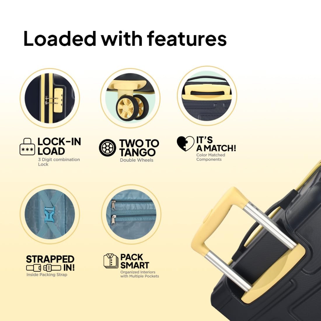 American Tourister Bricklane+ | Large Size Check-in Trolley Bag (80 cm) | 360° 8 Wheel Travel Luggage | Hard Case Polycarbonate(PC) Suitcase | Mounted Lock | Charcoal Grey