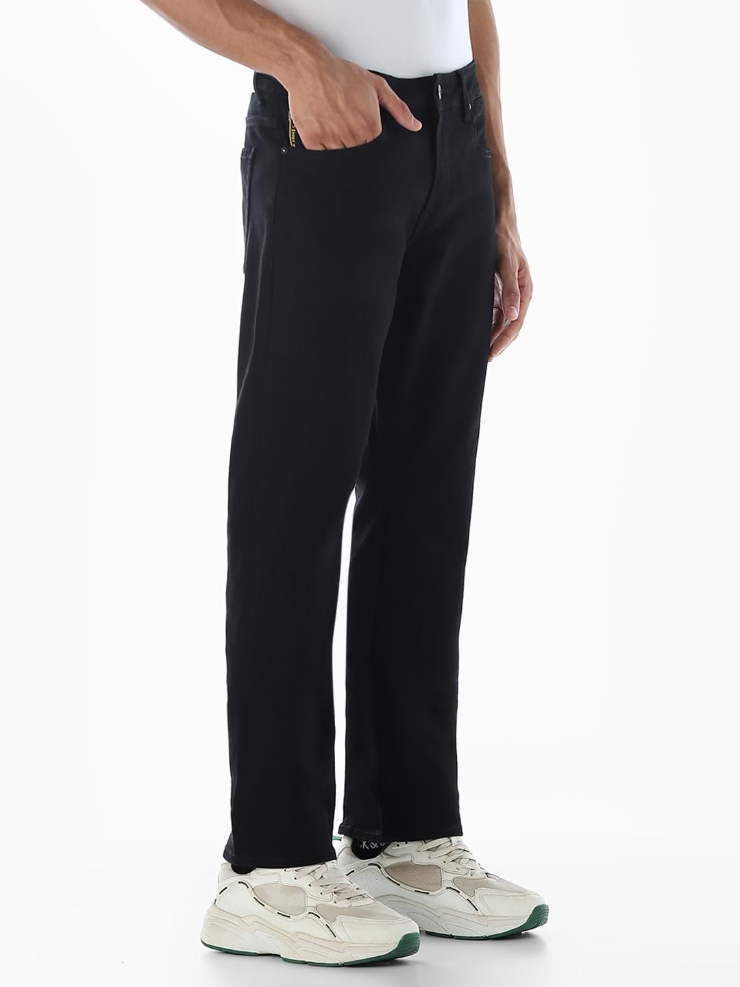 Jack & Jones Men's Low Rise Regular Fit Black Jeans