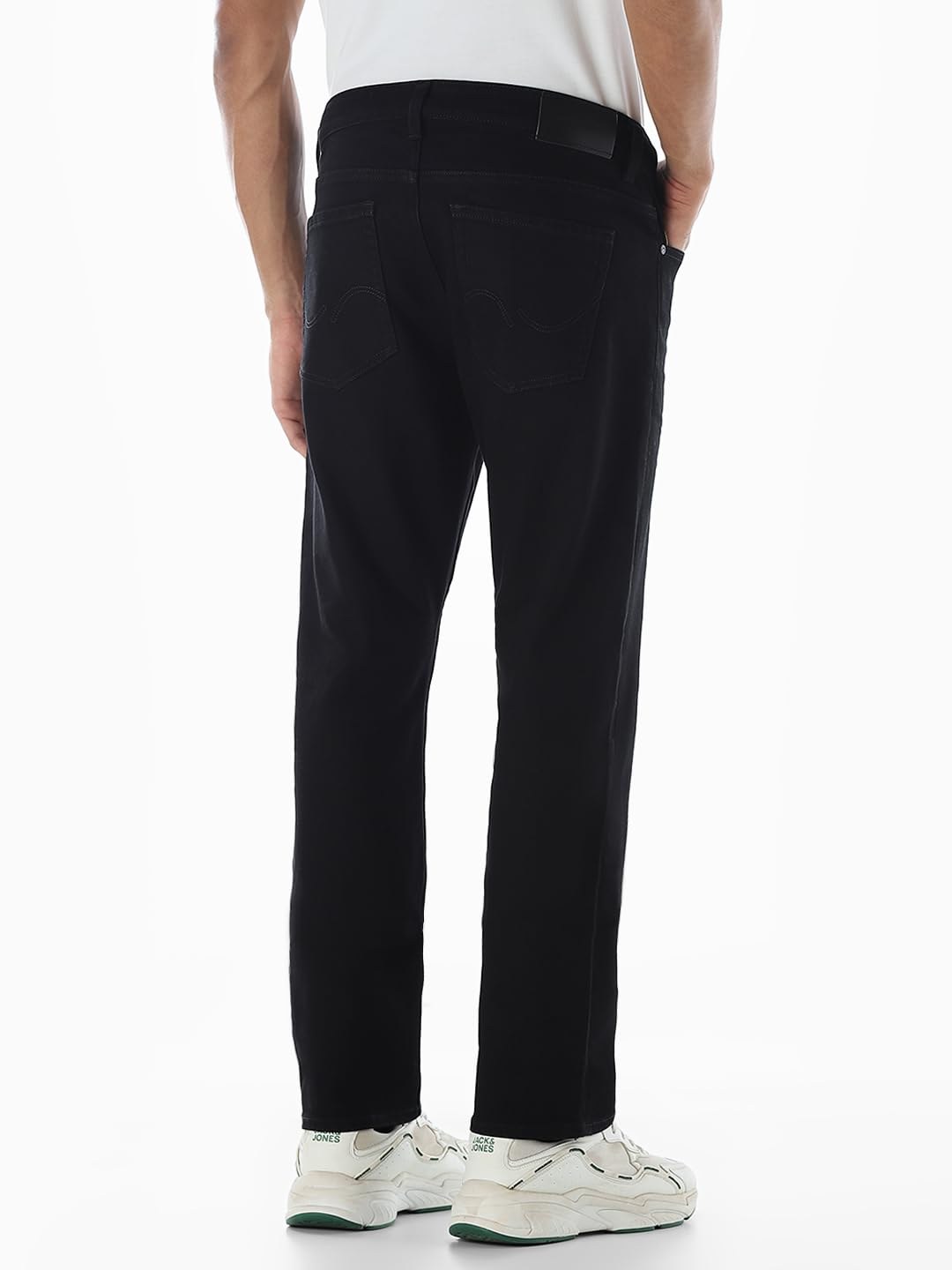 Jack & Jones Men's Low Rise Regular Fit Black Jeans