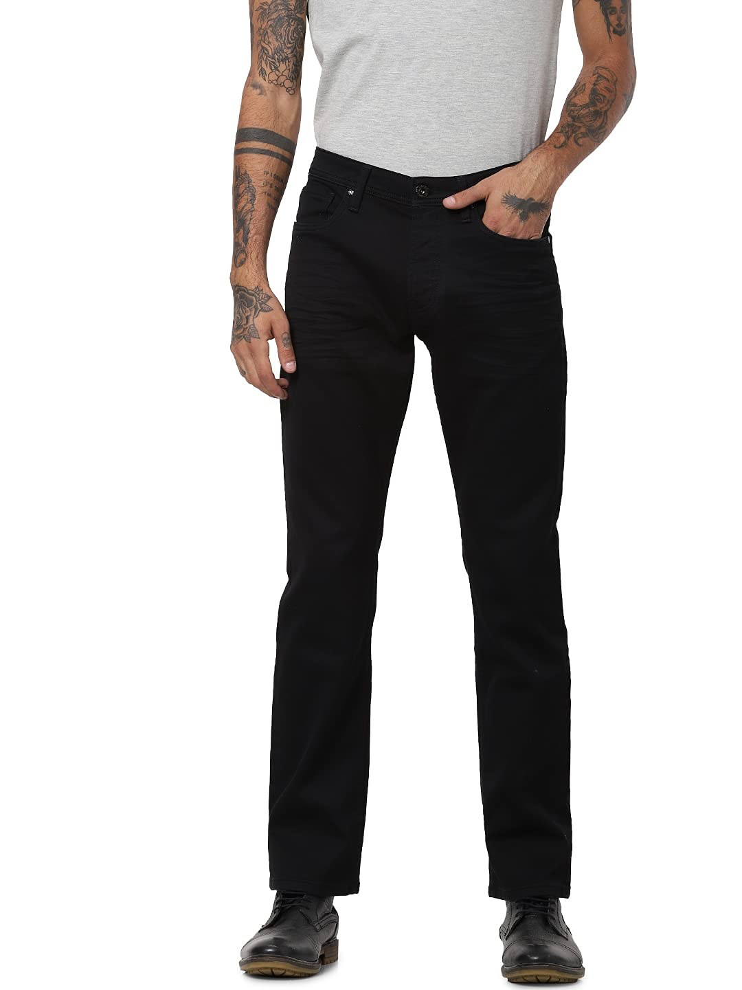 JACK & JONES Men's Regular Fit Jeans | Mid Rise | Jeans for Men
