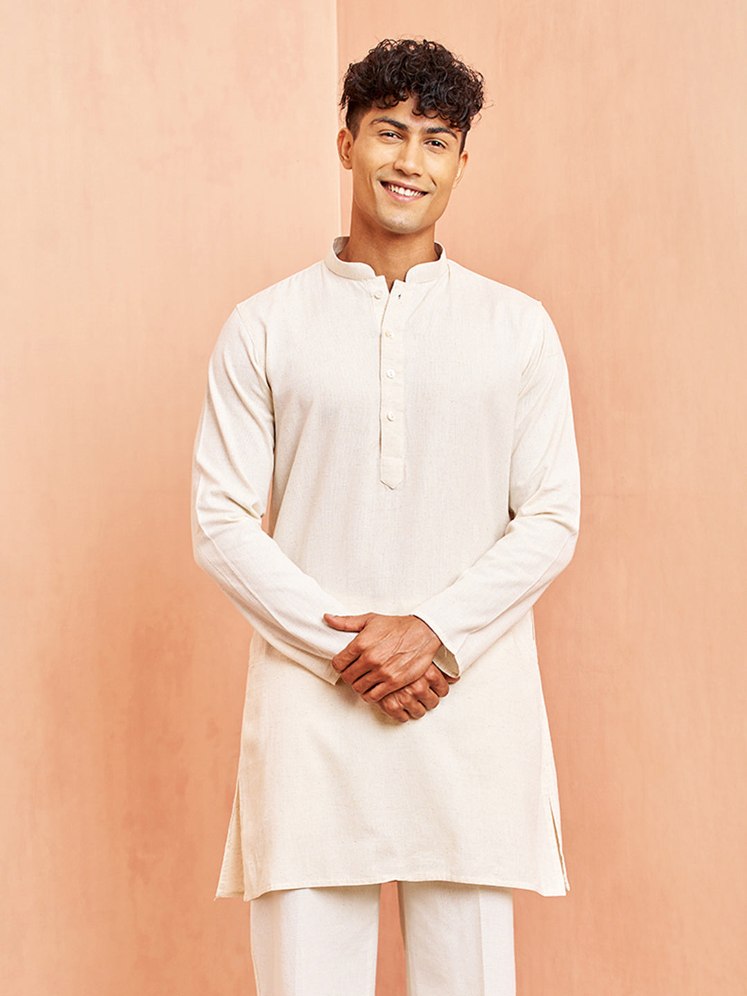 Men's Cream Pure Cotton Kurta